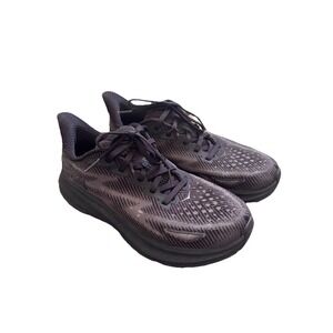 Hoka One One Clifton 9 Black Running‎ Shoes Women's Size 7.5 Athletic Sneakers